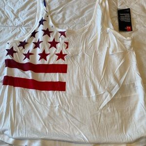 New-Under Armour American Crop Top; size M.